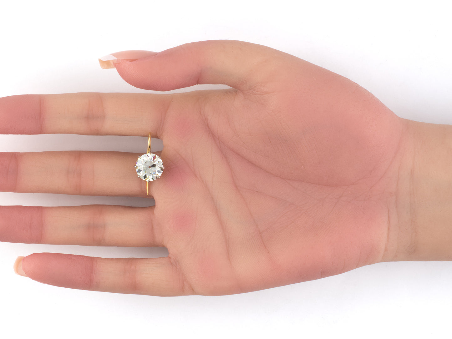 52538 - Platinum Gold GIA Diamond Stud Earrings
