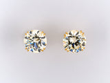 52994 - SOLD - Gold 5CT Diamond Stud Earrings