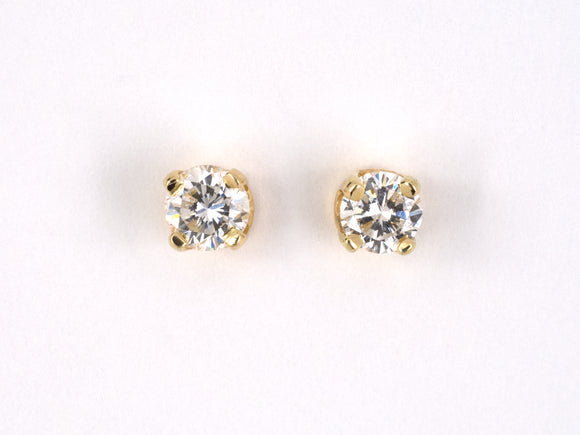 53569 - SOLD - Gold Diamond Stud Earrings