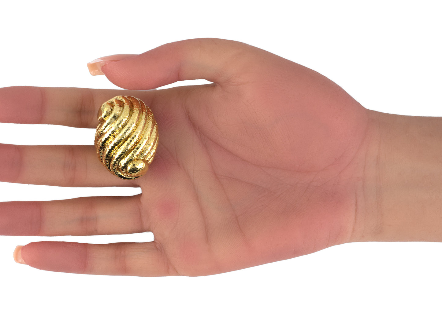 53611 - Webb Gold Faceted Swirl Earrings