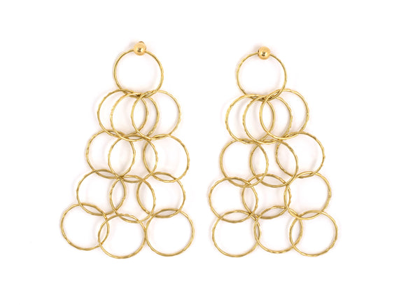 53744 - SOLD - Gold Drop Dangle Earrings