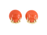 53937 - Henry Dunay Gold Coral Diamond Earrings