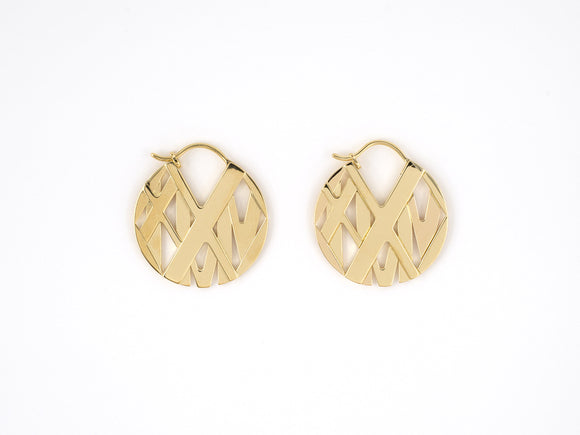 54176 - SOLD - Tiffany Atlas Italy Gold Earrings