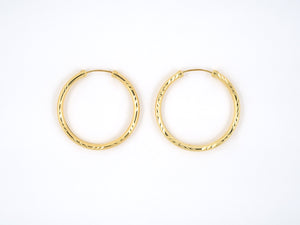 54179 - SOLD - Gold Hoop Earrings