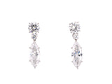 54261 - "Cerro" Platinum Diamond Dangle Drop Earring