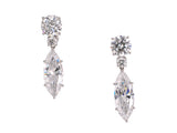 54261 - "Cerro" Platinum Diamond Dangle Drop Earring