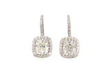 54270 - Gold GIA Diamond Cluster Drop Earrings