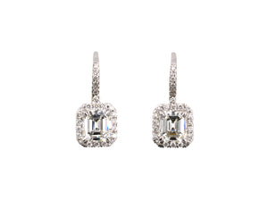 54271 - Gold GIA Diamond Cluster Drop Earrings