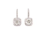 54272 - Gold GIA Diamond Cluster Drop Earrings