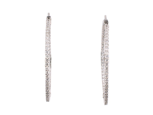 54273 - Gold Diamond Hoop Earrings