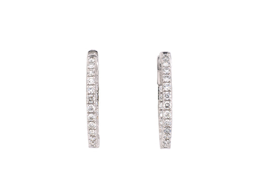 54274 - Gold Diamond Hoop Earrings