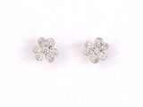 54296 - Gold Diamond 3 Leaf Clover Earrings