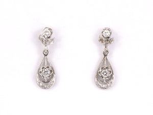 54300 - Gold Diamond Drop Earrings