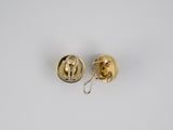 54307 - Gold Italy Domed Beehive Earrings