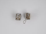 54311 - Gold Diamond Italy Cushion Shaped Earrings