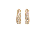 54333 - Gold Diamond Pave Set Hoop Earrings