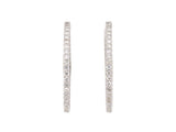 54360 - Gold Diamond Round Hoop Earrings