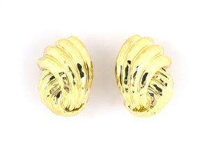 54380 - Dunay Gold Swirl Faceted Earrings