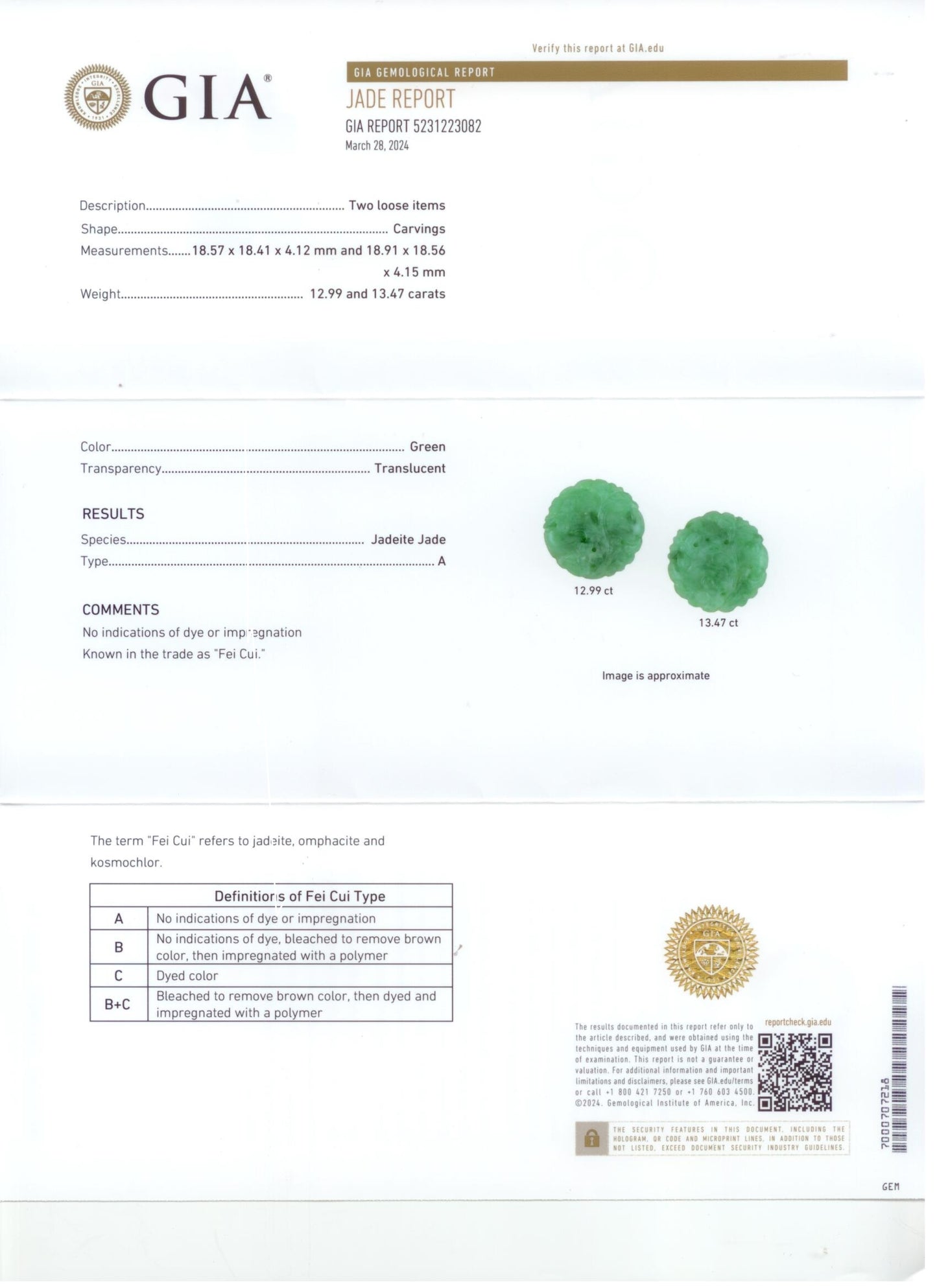 54381 - Platinum GIA Carved Jadeite Diamond Circular Floral Cluster Earrings