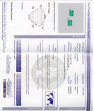 54392 - Cerro Platinum GIA Diamond AGL Emerald Drop Dangle Earrings