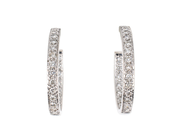 54416 - Gold Diamond Hoop Earrings