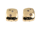 54474 - Circa 1980 Poiray French Gold Fancy Brown Diamond Huggies Earrings