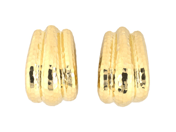 54480 - Webb Gold Faceted Hoop Style Earrings