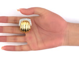 54500 - Webb Gold Platinum Diamond Hammered Finish Earrings