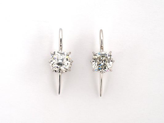 54519 - Platinum GIA Diamond Filigree Basket Stud Earrings