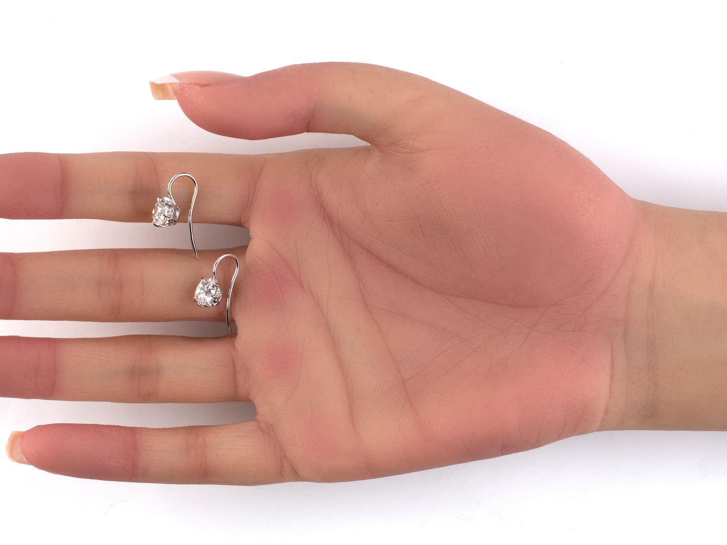 54519 - Platinum GIA Diamond Filigree Basket Stud Earrings