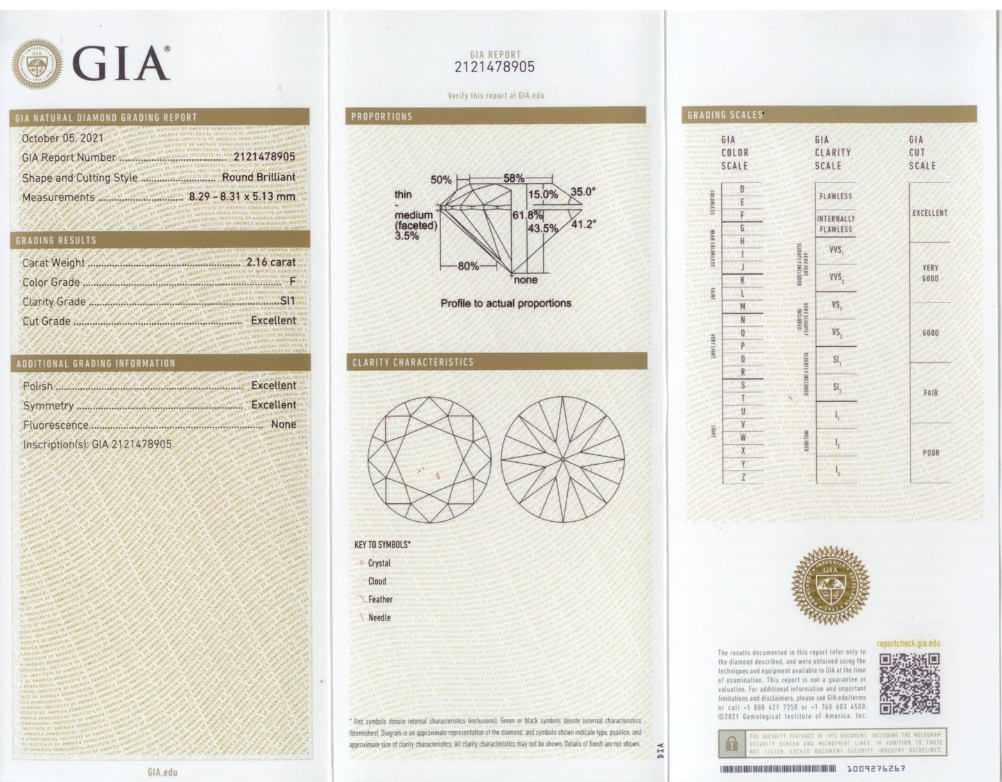54526 - Platinum GIA Diamond Stud Earrings