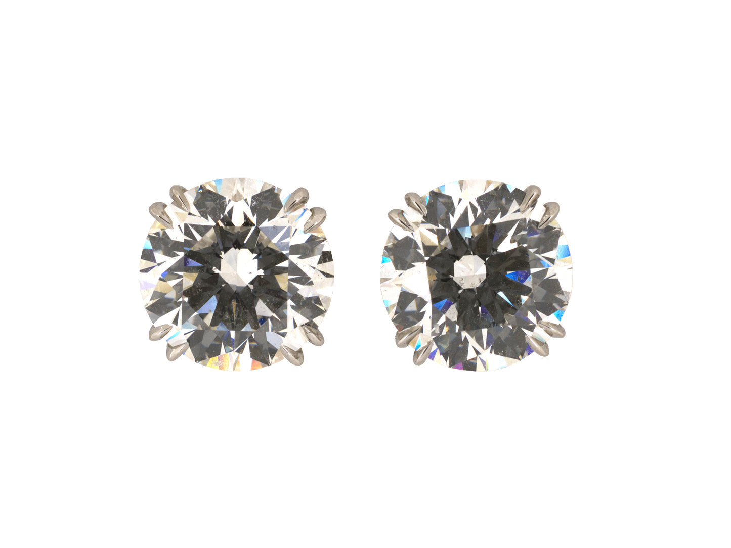 54526 - Platinum GIA Diamond Stud Earrings