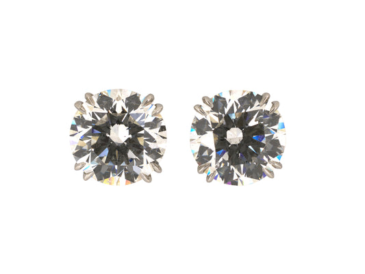 54526 - Platinum GIA Diamond Stud Earrings