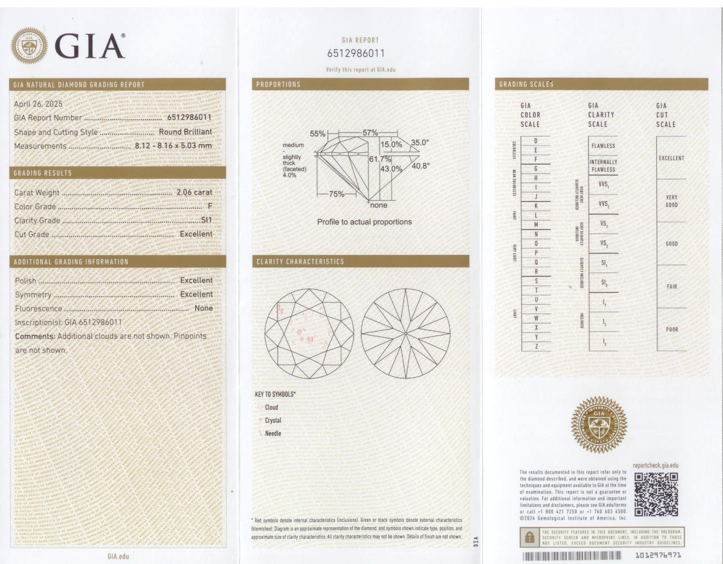 54526 - Platinum GIA Diamond Stud Earrings