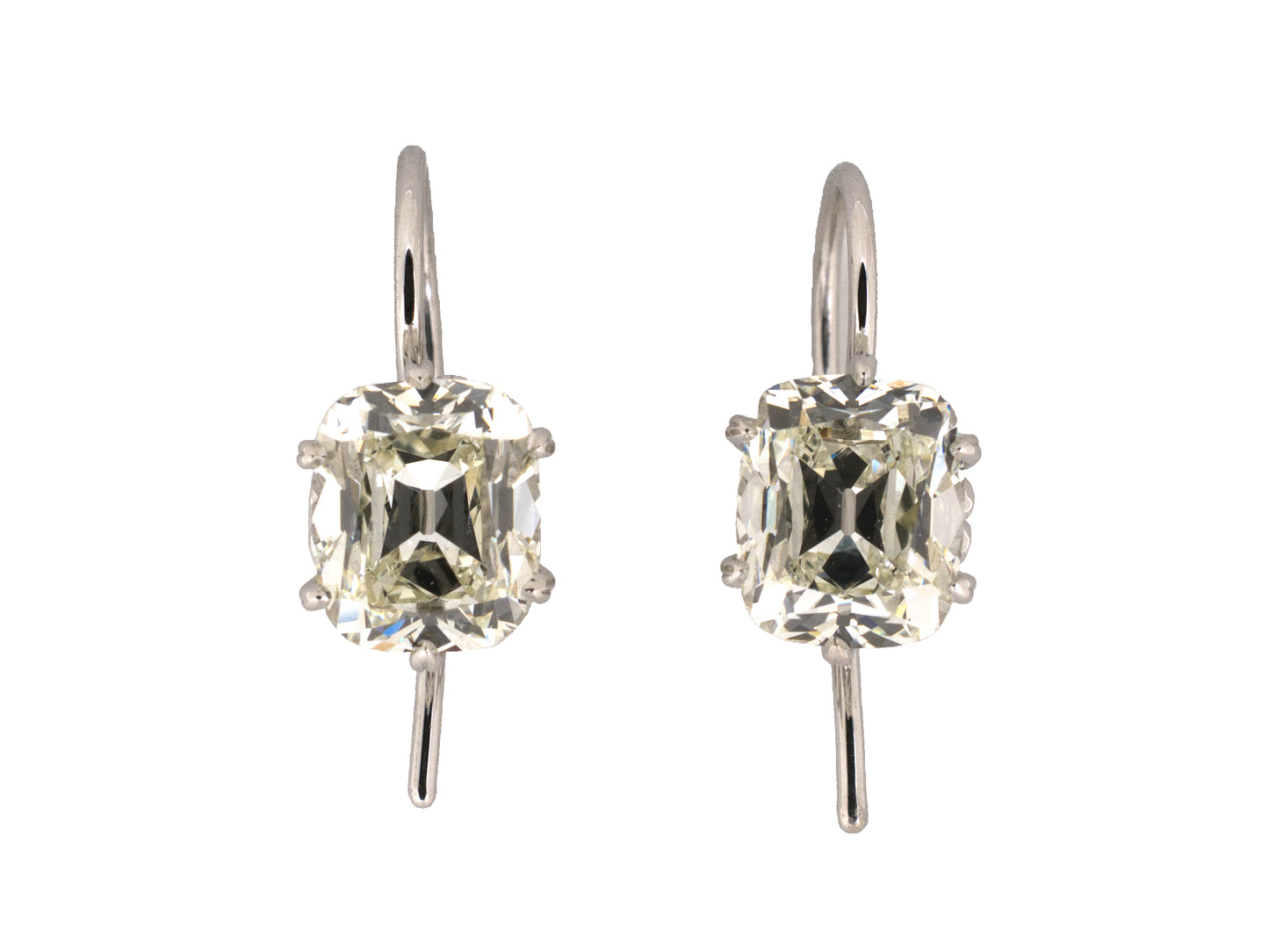 54548 - Platinum Diamond GIA Filigree Basket Earrings