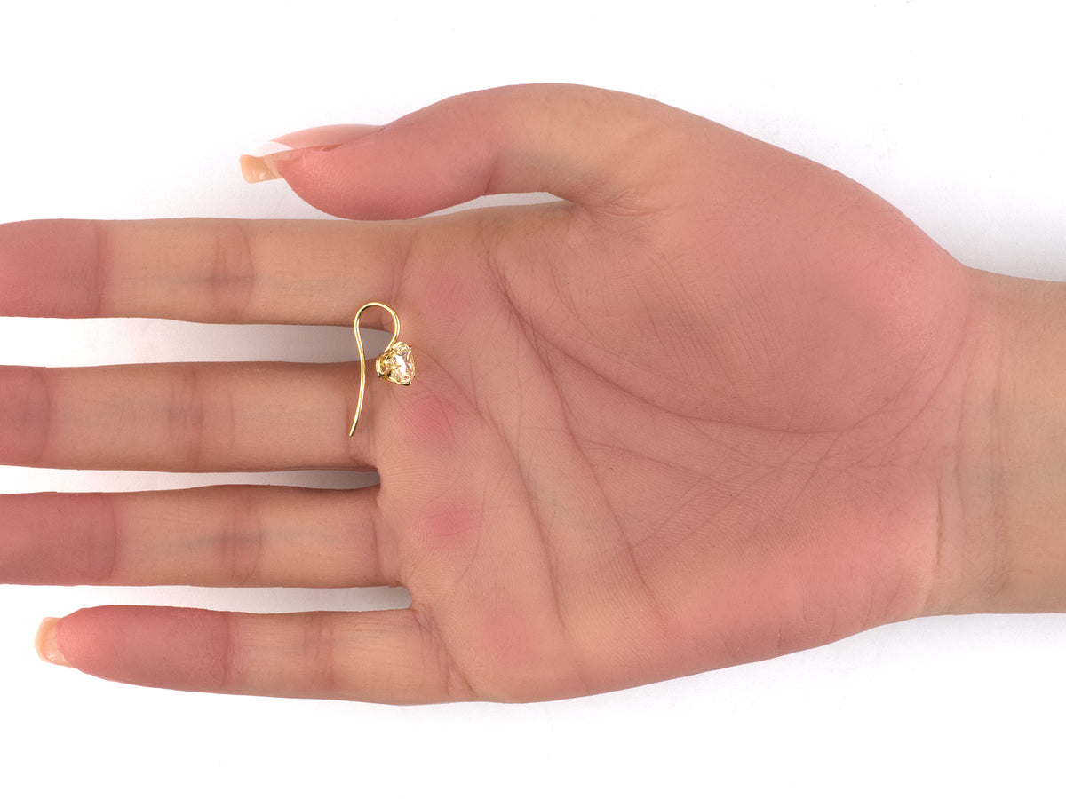 54553 - Gold GIA Diamond 8-Prong Kidney Wire Stud Earrings