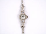 61015 - Circa 1950s Hamilton Platinum Diamond Ladies Watch