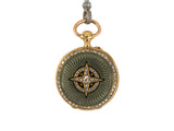 61070 - Circa 1900 Art Nouveau Golay Fils & Stahl Gold Platinum Diamond Enamel Swiss Pendant Watch