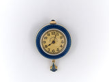 61345 - SOLD - Circa1915 Cressarrow Gold Platinum Diamond Enamel Pendant Watch