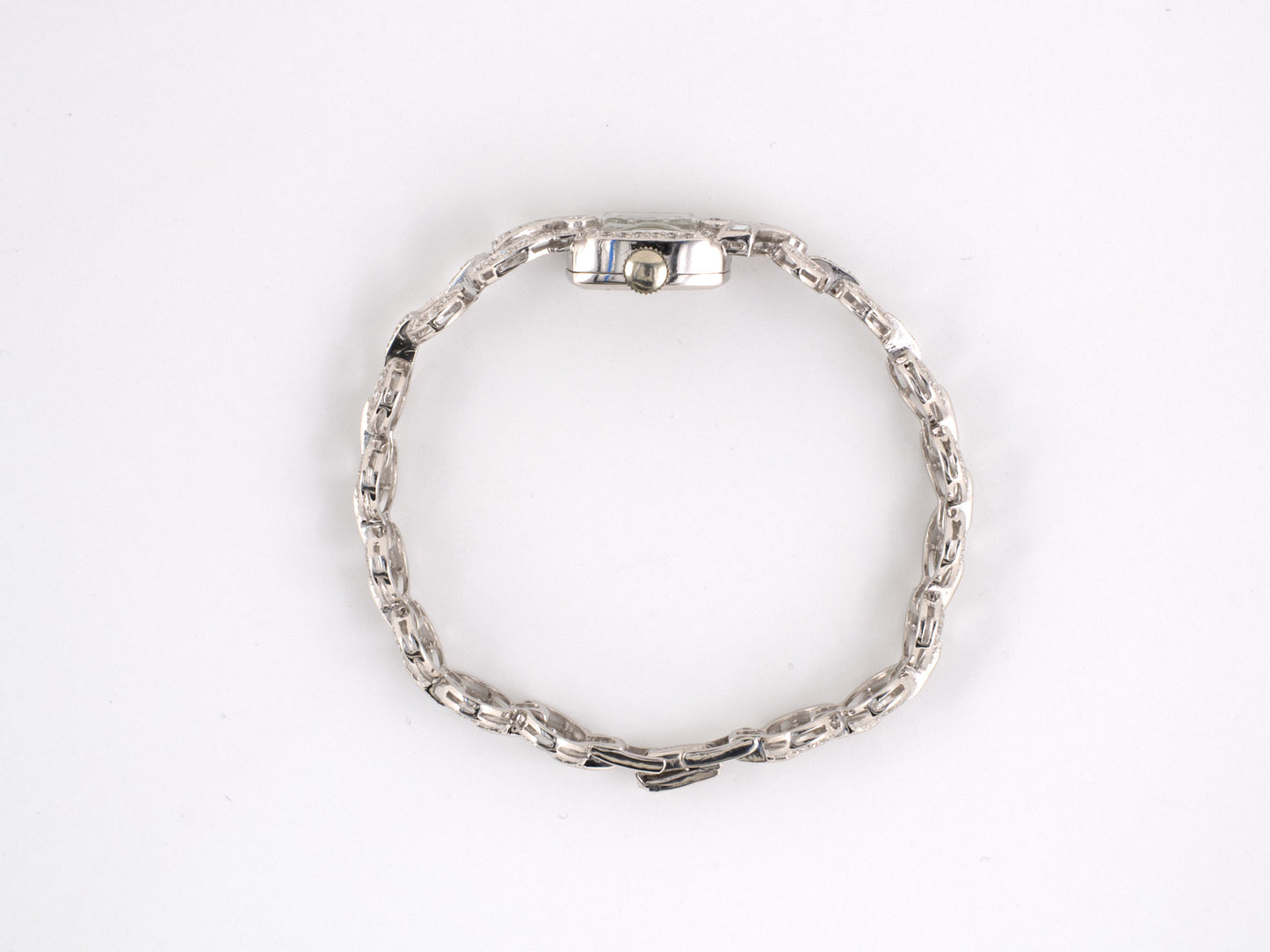 61348 - Circa 1950 Hamilton Platinum Diamond Watch