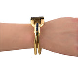 61380 - Circa 1940 "Van Cleef & Arpels" "Cadenas" Gold Sapphire Watch