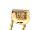 61380 - Circa 1940 "Van Cleef & Arpels" "Cadenas" Gold Sapphire Watch