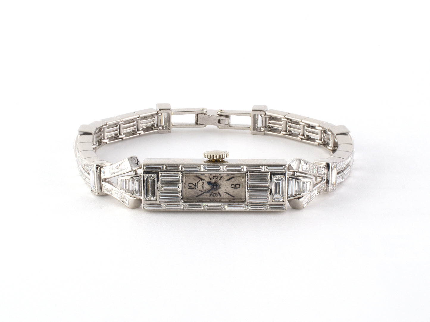 61381 - Patek Philippe Circa 1950 Platinum Diamond Bracelet Watch