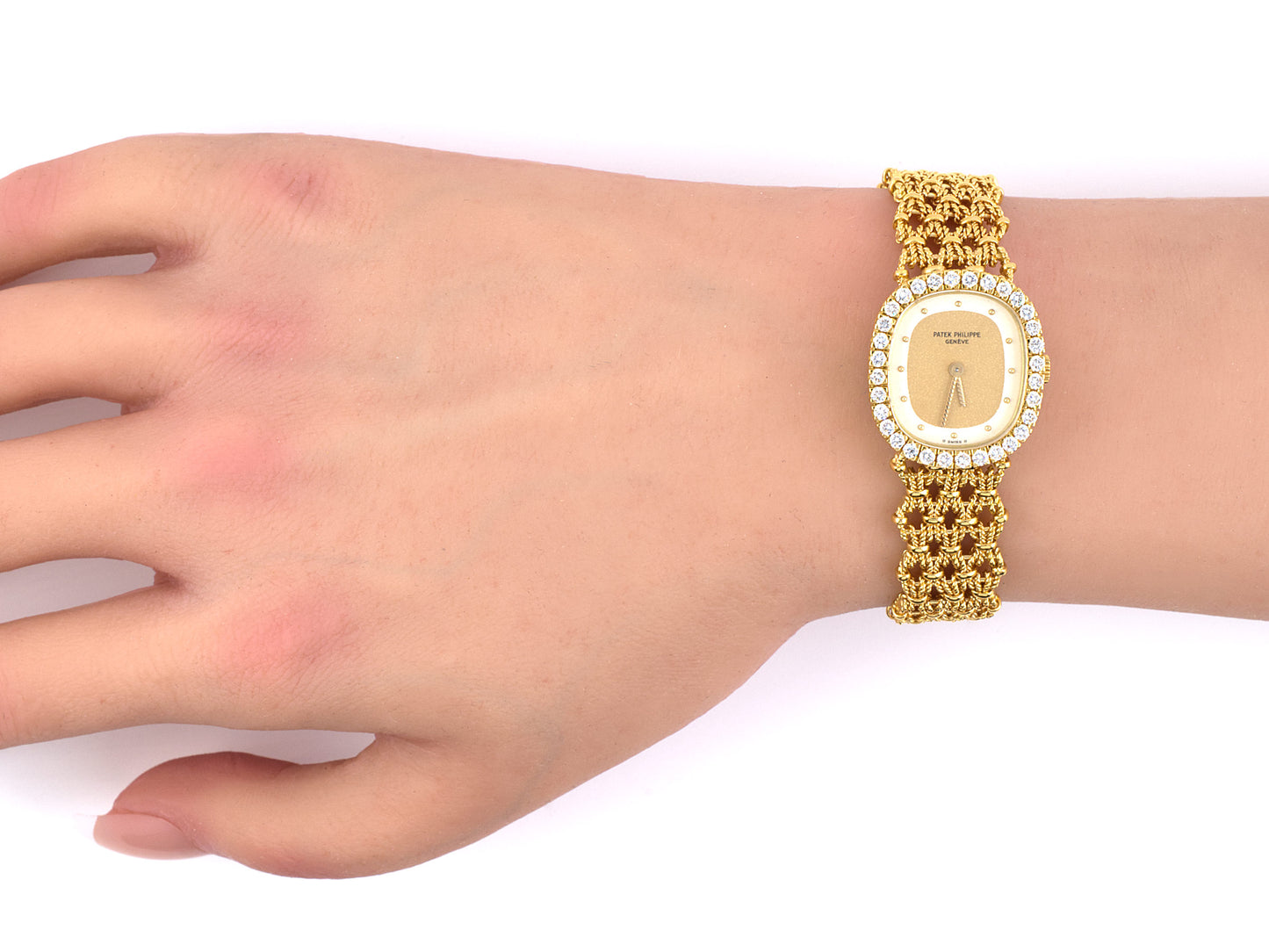 61382 - Circa 1980 Patek Philippe Golden Ellipse Gold Diamond Ladies Watch