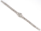 61389 - Circa 1950s Rolex Platinum Diamond Gold Woven Link Adjustable Bracelet Watch
