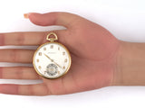 61391 - Circa 1940 Tiffany International Watch Co. Movement Cresarrow Case Gold Open Face Pocket Watch