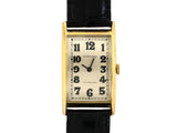 61392 - Tiffany Swiss Mechanical Movement Case Gold Tank Style Gents Wrist Watch