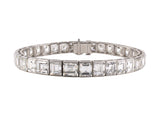 70881 - Circa1935 Art Deco Platinum Diamond Line Bracelet