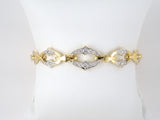 71808 - Circa 2000 "Deakin & Francis" English Gold Diamond Link Bracelet