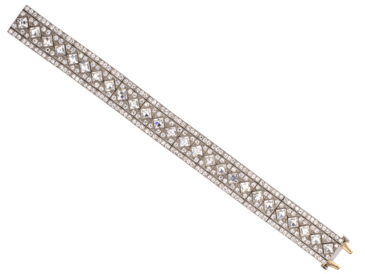 72097 - Art Deco Tiffany  Platinum Diamond Bracelet